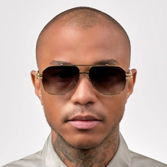 NEW  DITA SUNGLASSES GOLD GREY AVIATOR MEN EYEWEAR DITA - Picture 3 of 4